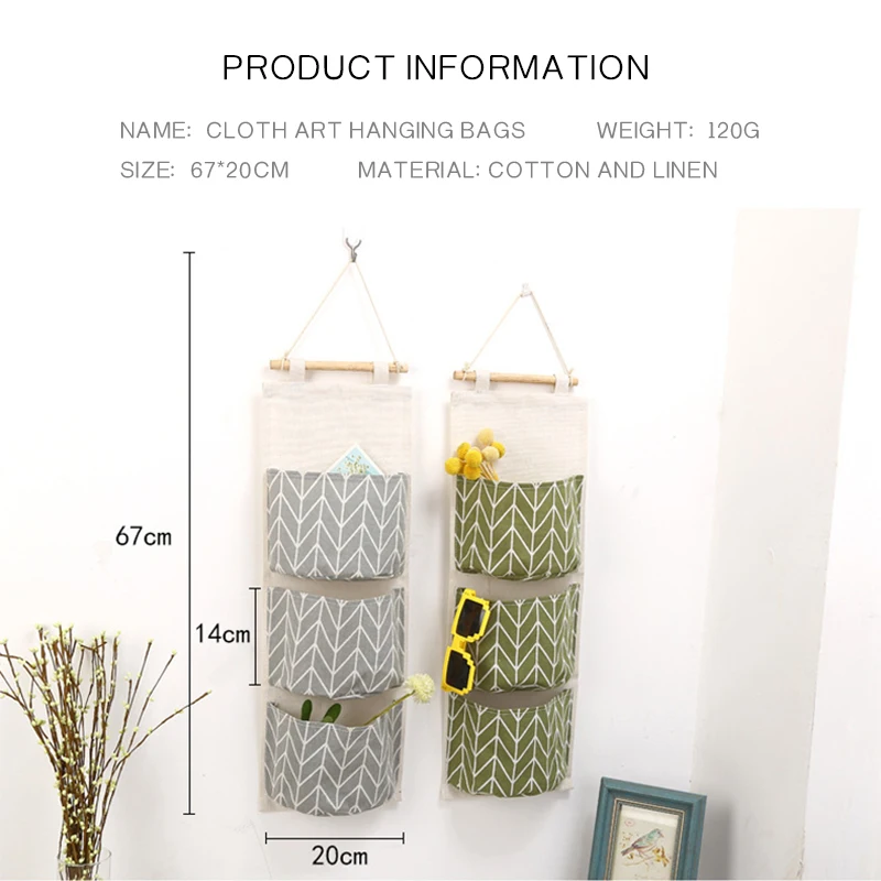 3 Pockets Hanging Storage Bag Wall Mounted Sundries Hanging Bag Wardrobe Hanging Organizer Cotton Linen Toy Hanging Storage Bags
3 Pockets Hanging Storage Bag Wall Mounted Sundries Hanging Bag Wardrobe Hanging Organizer Cotton Linen Toy Hanging Storage Bags