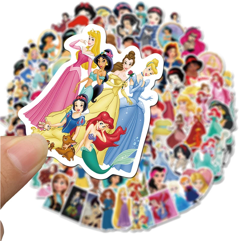 Наклейки Disney Frozen 100 шт. игрушки Диснеевские принцессы водостойкие для скейтборда