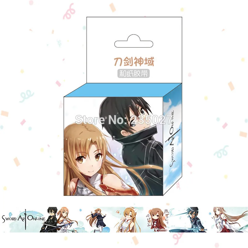10 boxes/lot Sword Art Online Washi Tapes AO Yuuki Asuna Sachi masking tape Anime paper stickers for gifts
10 boxes/lot Sword Art Online Washi Tapes AO Yuuki Asuna Sachi masking tape Anime paper stickers for gifts