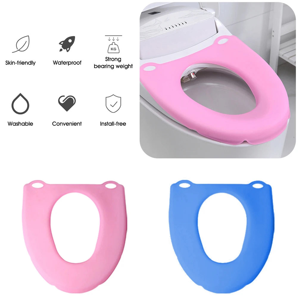 Toilet Seat Cover Silicone Toilet Cover Cushion Reusable Toilet Cover Suit for Bathroom, Travelling
Toilet Seat Cover Silicone Toilet Cover Cushion Reusable Toilet Cover Suit for Bathroom, Travelling