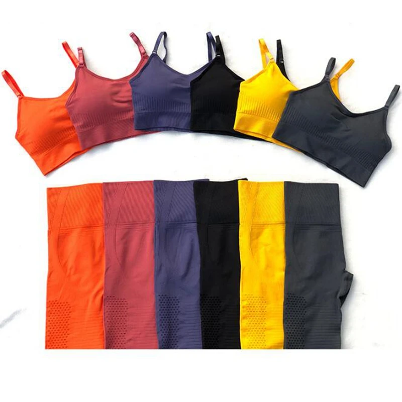 Women Seamless Yoga Set Women Gym Fitness Clothing High Waist Leggings+Bra Yoga Suit Training Sports workout Running Sportswear
Women Seamless Yoga Set Women Gym Fitness Clothing High Waist Leggings+Bra Yoga Suit Training Sports workout Running Sportswear