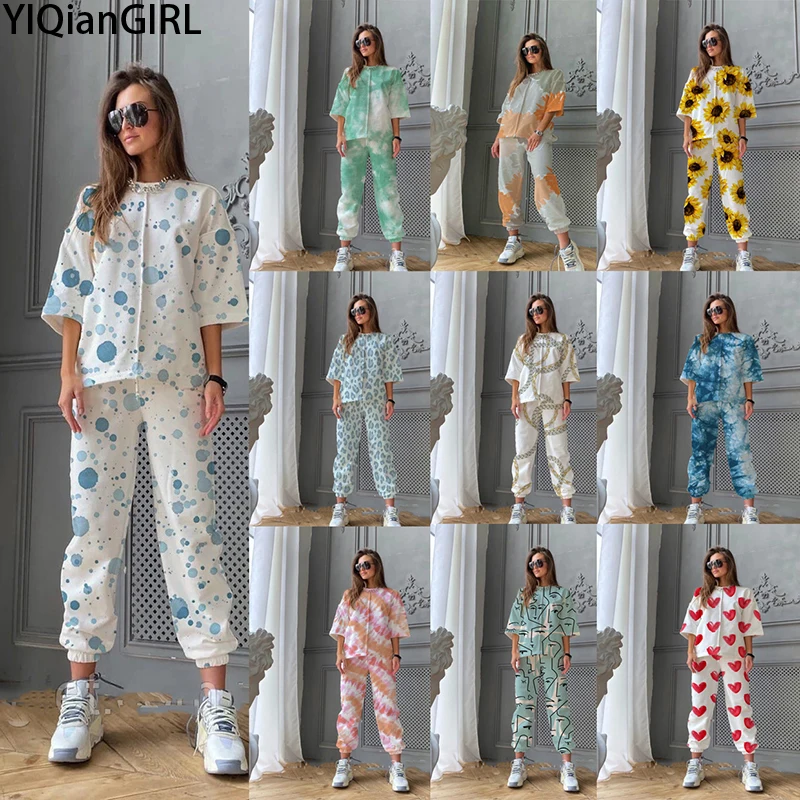 New Women's O-Neck Print Fashion Casual Suit Elegant Middle-Sleeved Trousers Loose Hedging Soft Streetwear Suit
New Women's O-Neck Print Fashion Casual Suit Elegant Middle-Sleeved Trousers Loose Hedging Soft Streetwear Suit