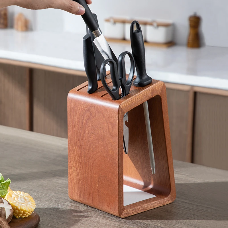 Ebony Wood Knife Stand Restaurant Kitchen Knife Holder Rack Multifunctional Knive Block Scissors Sharpener Storage Organizer
Ebony Wood Knife Stand Restaurant Kitchen Knife Holder Rack Multifunctional Knive Block Scissors Sharpener Storage Organizer