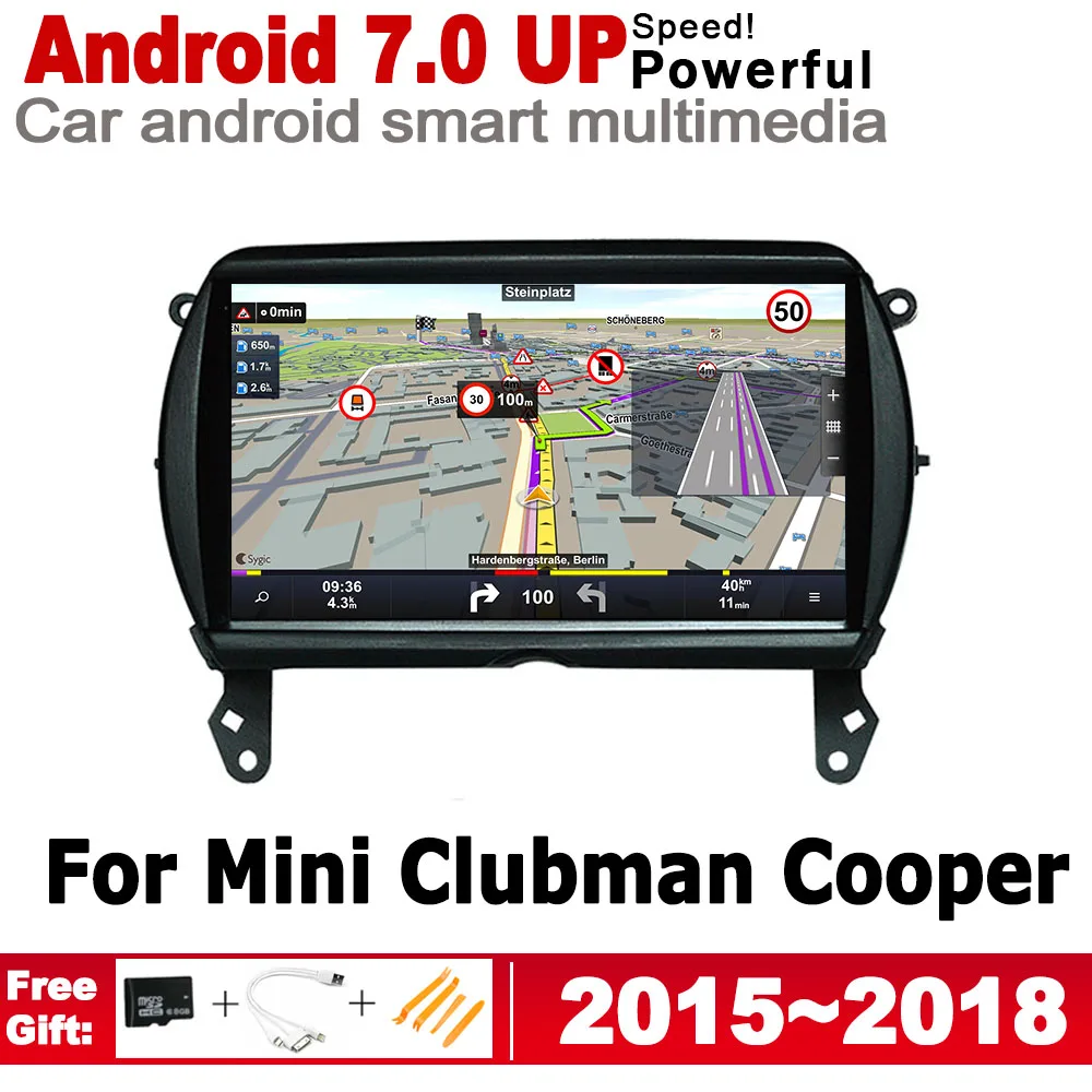 Для Mini Clubman Cooper S D F54 2015 ~ 2018 Android 2 Din 7 0 up IPS Автомобильный плеер оригинальный стиль