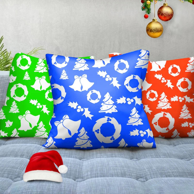 Christmas Decorative Pillow Case Christmas Small Bell Tree Wreth Pattern Pillows Covers for Living Room Sofa Cushion Cover
Christmas Decorative Pillow Case Christmas Small Bell Tree Wreth Pattern Pillows Covers for Living Room Sofa Cushion Cover