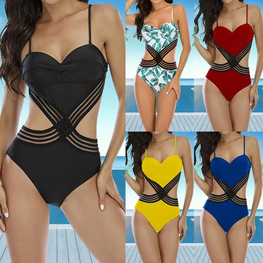 Woman One-piece Swimsuit Triangle Romper Swimsuit Fashion Sexy Bodysuit Bikini Hollow Lace Decor Sling Beachwear Lady Bikini
Woman One-piece Swimsuit Triangle Romper Swimsuit Fashion Sexy Bodysuit Bikini Hollow Lace Decor Sling Beachwear Lady Bikini