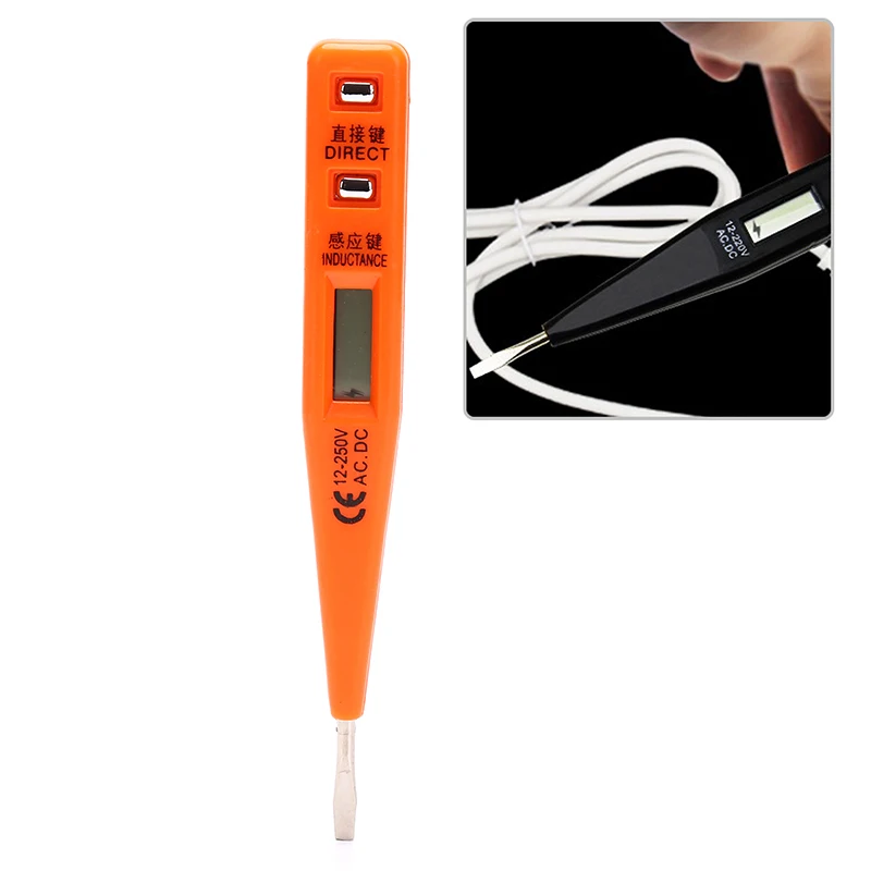 1PCS Digital 12V-240V DC AC Voltage Detectors Non-Contact Tester Pen Tester Meter Volt Electric Test AC/DC Voltage Sensor
1PCS Digital 12V-240V DC AC Voltage Detectors Non-Contact Tester Pen Tester Meter Volt Electric Test AC/DC Voltage Sensor