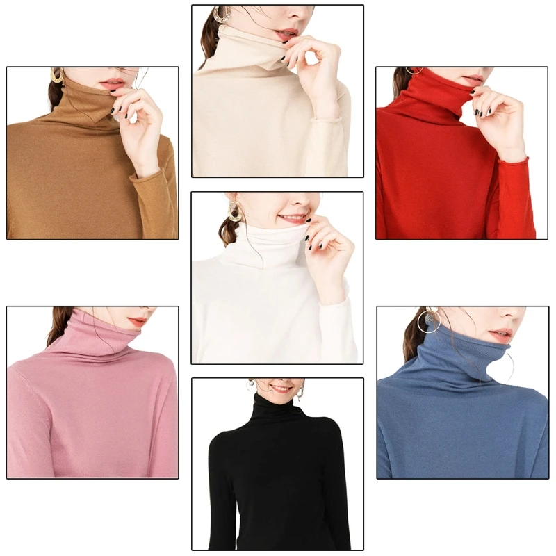 Женский зимний плотный свитер с высоким воротником, облегающий пуловер с длинным рукавом и воротником-хомутом, простые однотонные базовые ... 
Женский зимний плотный свитер с высоким воротником, облегающий пуловер с длинным рукавом и воротником-хомутом, простые однотонные базовые ...