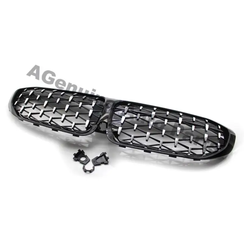 ABS glossy black chrome diamond car front bumper radiator grills for BMW 3 series G20 2020+
ABS glossy black chrome diamond car front bumper radiator grills for BMW 3 series G20 2020+