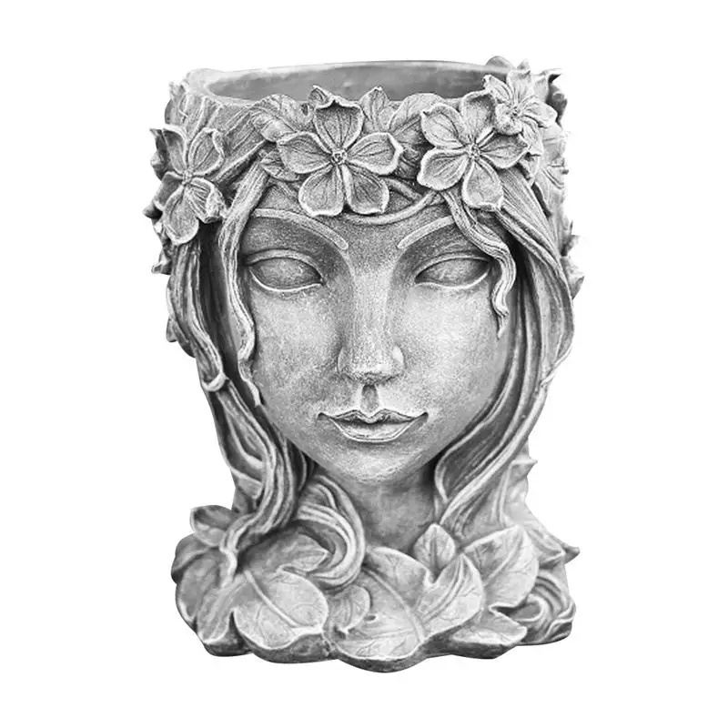 1Pc Face Art Sculpture Flower Pot Resin Flowerpot Female Face Planter With Hole Home Flowerpot Ornament Home Decor
1Pc Face Art Sculpture Flower Pot Resin Flowerpot Female Face Planter With Hole Home Flowerpot Ornament Home Decor