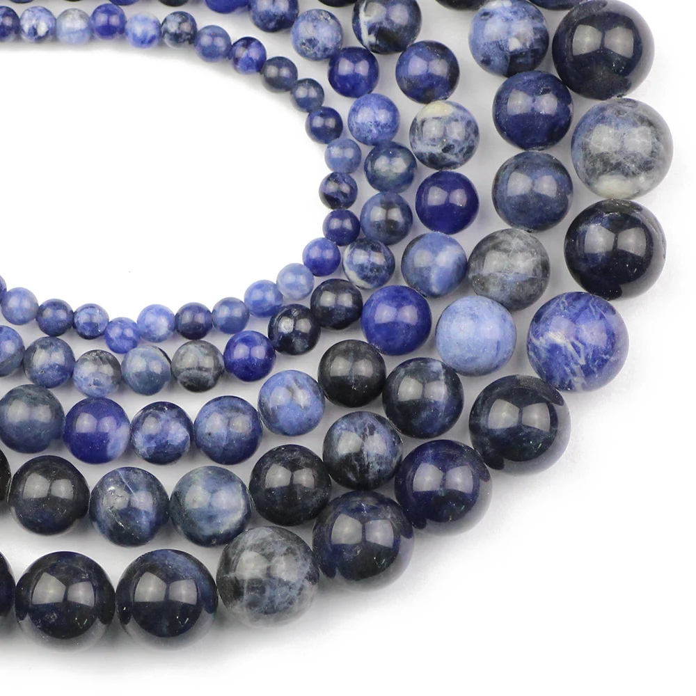 YHBZRET Natural Stone Blue Sodalite Round Loose spacer Beads For Jewelry Making Diy Bracelet Necklace accessories 4/6/8/10/12 mm
YHBZRET Natural Stone Blue Sodalite Round Loose spacer Beads For Jewelry Making Diy Bracelet Necklace accessories 4/6/8/10/12 mm