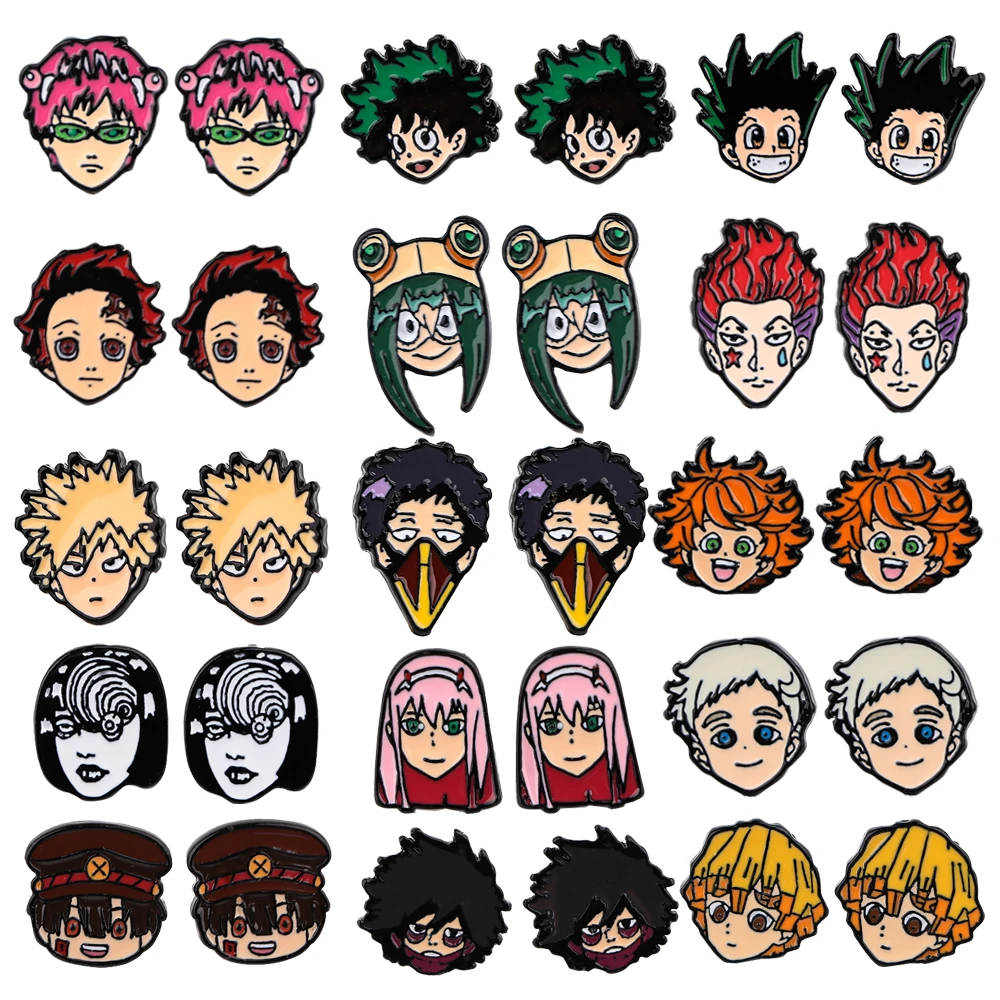 LT689 Japanese Anime My Hero Academia HUNTER×HUNTER Demon Slayer Comics Cute Piercing Studs Earrings Unusual Korean Earring Gift 
LT689 Japanese Anime My Hero Academia HUNTER×HUNTER Demon Slayer Comics Cute Piercing Studs Earrings Unusual Korean Earring Gift