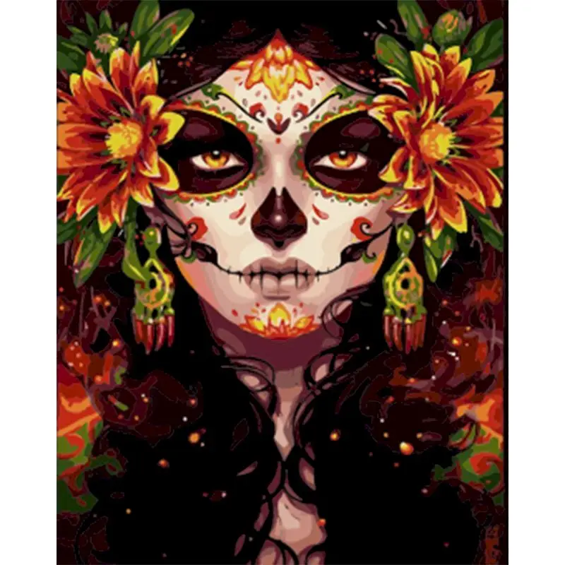 GATYZTORY DIY Painting by numbers Skull Girl Painting By Numbers Digital Painting Frameless On Canvas For Home Decoration
GATYZTORY DIY Painting by numbers Skull Girl Painting By Numbers Digital Painting Frameless On Canvas For Home Decoration