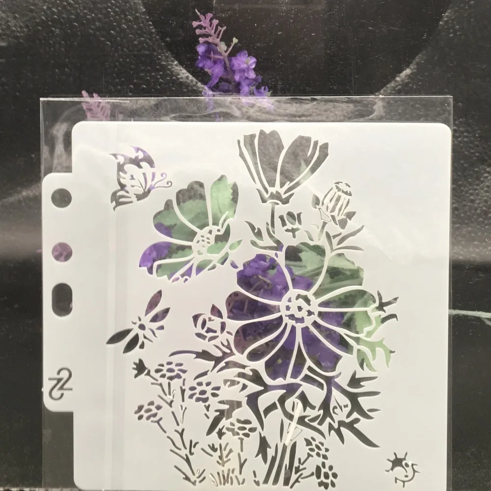 13cm Butterfly Rose Flower DIY Layering Stencils Wall Painting Scrapbook Coloring Embossing Album Decorative Card Template 
13cm Butterfly Rose Flower DIY Layering Stencils Wall Painting Scrapbook Coloring Embossing Album Decorative Card Template