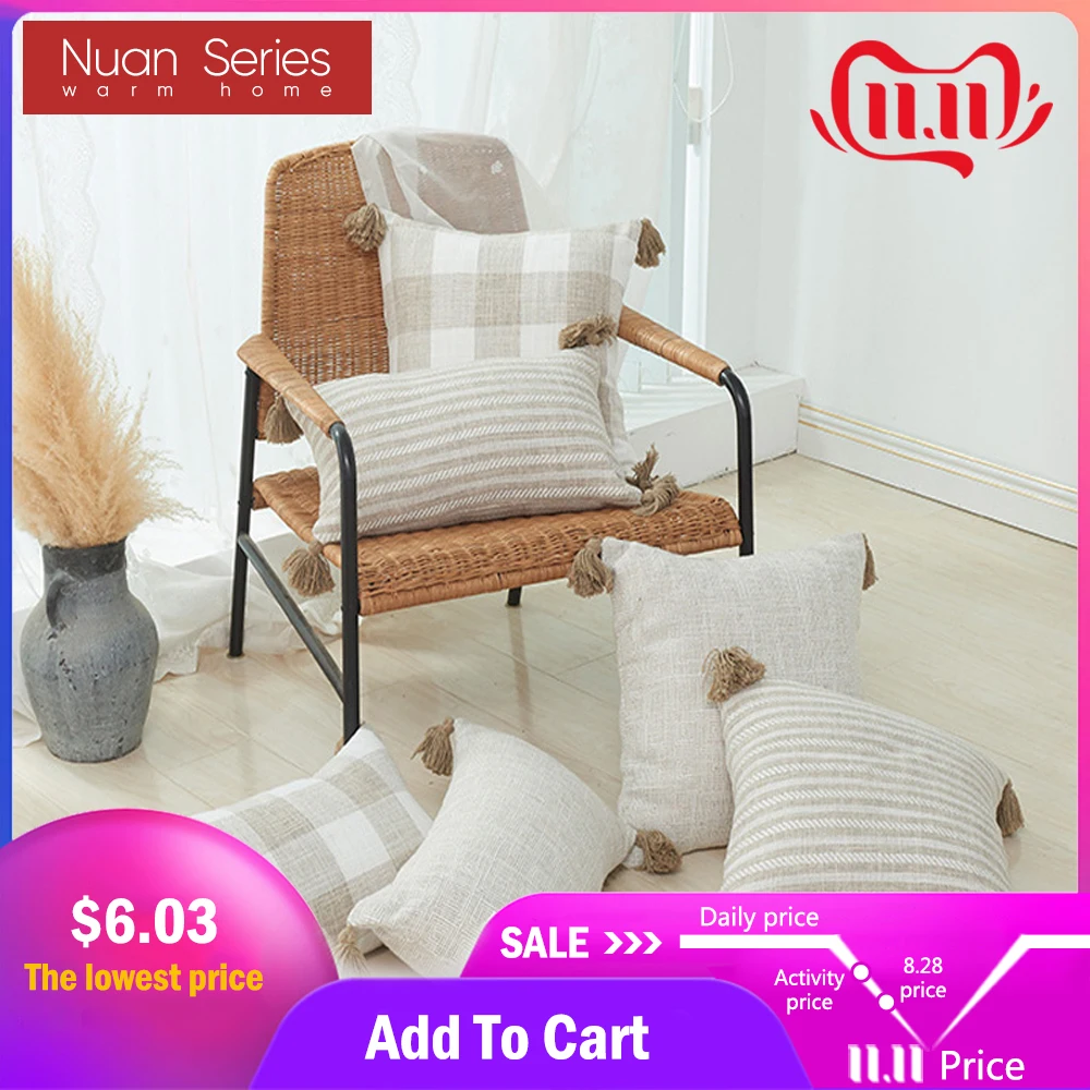 Tassels Cushion Cover 45x45cm/30x50cm Beige White Pillow Covers Decorative Pillow Case Square Home Decor Linen Pillowcase
Tassels Cushion Cover 45x45cm/30x50cm Beige White Pillow Covers Decorative Pillow Case Square Home Decor Linen Pillowcase