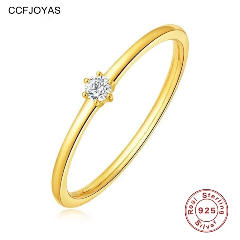 CCFJOYAS 925 Sterling Silver Shine Zircon Rings 14K Gold Plated Korean Style Thin Tail Ring Fashion Wedding Party Jewelry 2022
CCFJOYAS 925 Sterling Silver Shine Zircon Rings 14K Gold Plated Korean Style Thin Tail Ring Fashion Wedding Party Jewelry 2022