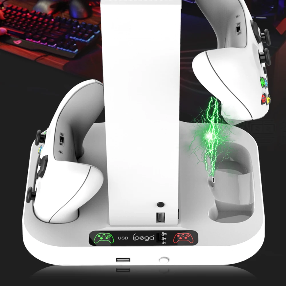 Зарядное устройство для двух контроллеров XBOX Series S вертикальная подставка