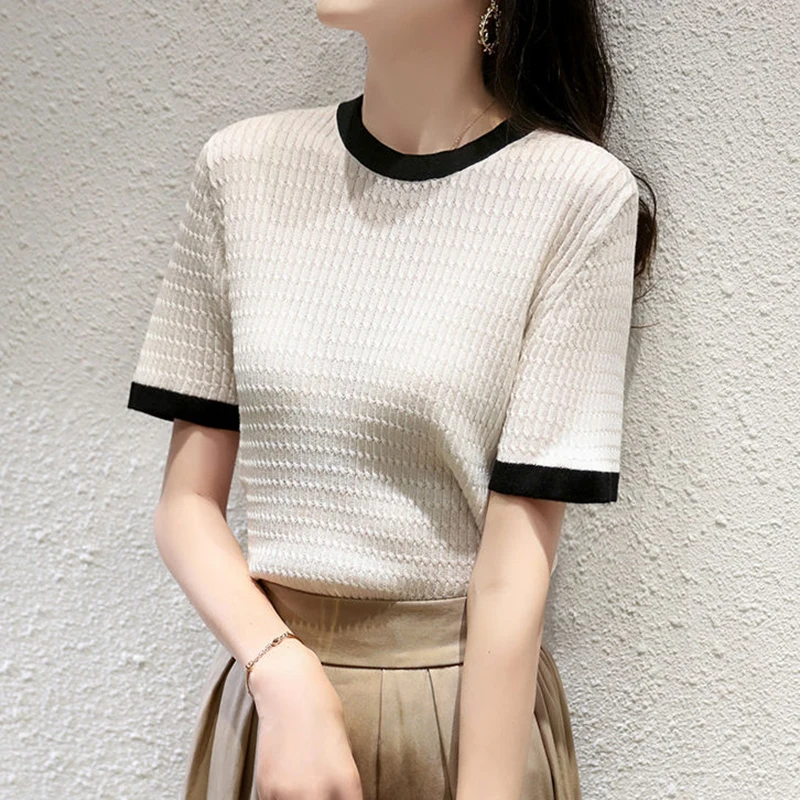 AOSSVIAO 2022 Knitted Women O-Neck Sweater Pullovers Summer Thin Basic Women high neck Sweaters Pullover Slim female top
AOSSVIAO 2022 Knitted Women O-Neck Sweater Pullovers Summer Thin Basic Women high neck Sweaters Pullover Slim female top