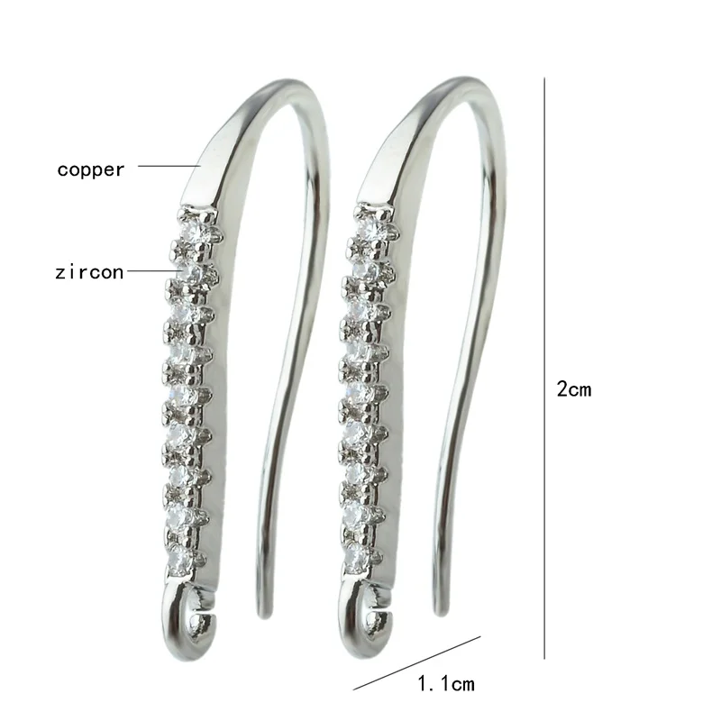 Handmade Gold Silver Color Leverback Earwire Luxury Zircon Hoop Earring Hook Clasps DIY Jewelry Making Supplies Wholesale
Handmade Gold Silver Color Leverback Earwire Luxury Zircon Hoop Earring Hook Clasps DIY Jewelry Making Supplies Wholesale