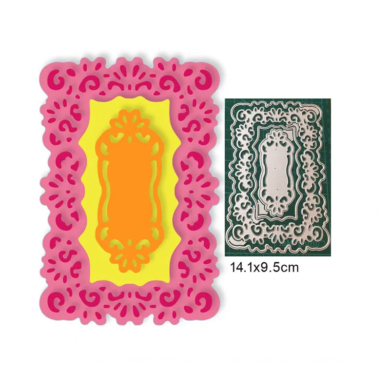 Metal Cutting Dies Lace frame background die cut for DIY Scrapbooking dies Photo Craft dies Handmade Card Punch Art Cutter Dies
Metal Cutting Dies Lace frame background die cut for DIY Scrapbooking dies Photo Craft dies Handmade Card Punch Art Cutter Dies