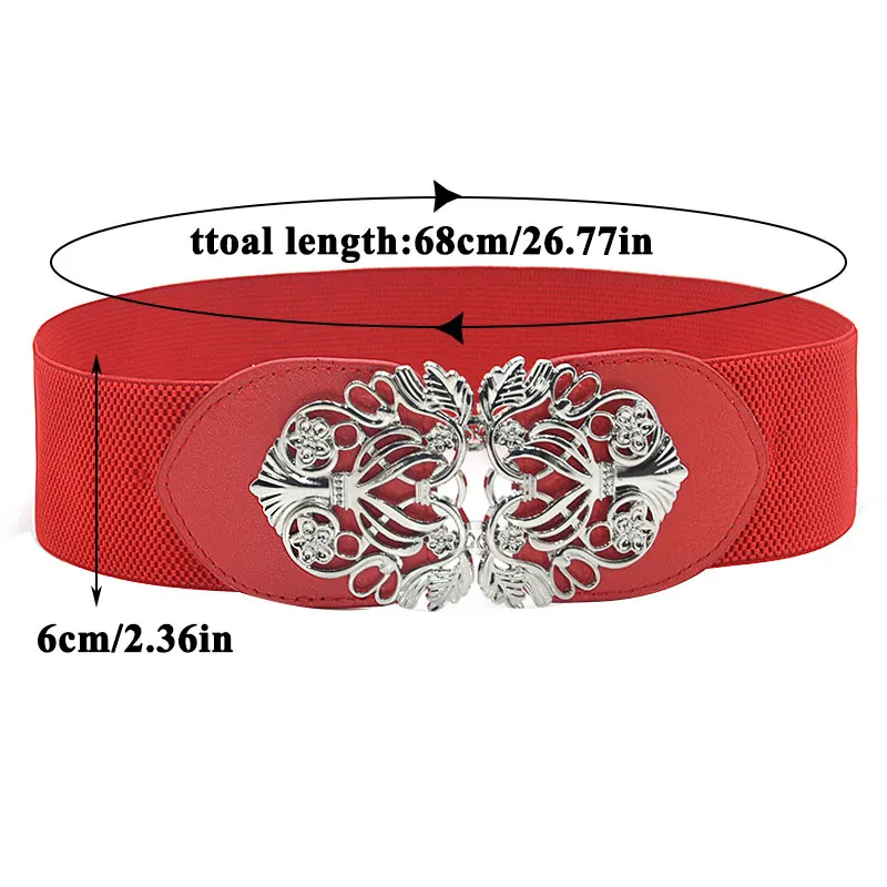 Fashion Pure Color Decorative Waistbands Stretch Dress Waist Belt Women Vintage Wide Elastic Belt Lady Cummerbund Corset Belt 
Fashion Pure Color Decorative Waistbands Stretch Dress Waist Belt Women Vintage Wide Elastic Belt Lady Cummerbund Corset Belt