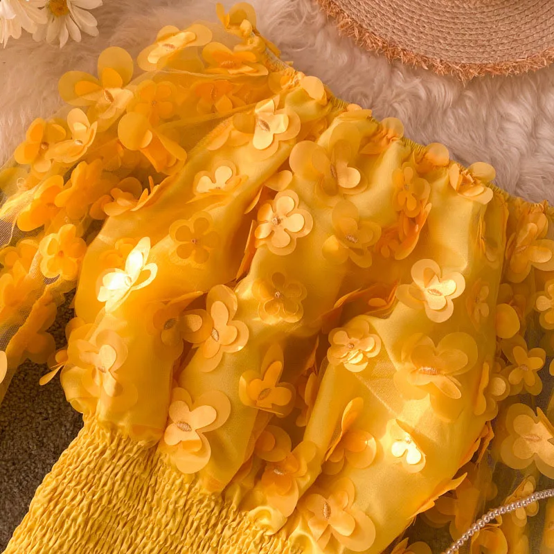 Women Cropped Shirt Fashion Slash Neck Elegant Puff Long Sleeve 3D Flower Mesh Chiffon Blouse Tops Streetwear Tunic
Women Cropped Shirt Fashion Slash Neck Elegant Puff Long Sleeve 3D Flower Mesh Chiffon Blouse Tops Streetwear Tunic