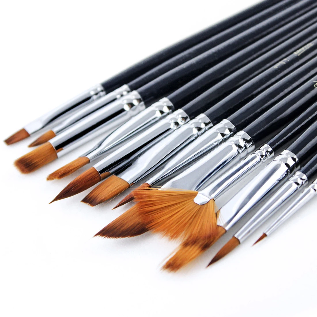 12pcs Nylon Hair Wooden Handle Watercolor Paint Brush Pen Set Variety Style Short Rod Oil Acrylic Painting Brush Pen Art Supplie
12pcs Nylon Hair Wooden Handle Watercolor Paint Brush Pen Set Variety Style Short Rod Oil Acrylic Painting Brush Pen Art Supplie