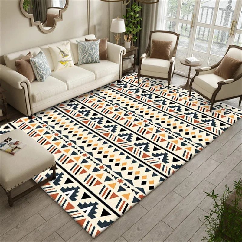 Geometric stripe national wind bedroom living room door cushion non-slip bedside carpet custom
Geometric stripe national wind bedroom living room door cushion non-slip bedside carpet custom