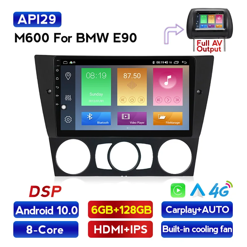 MEKEDE 9 "6 + 128G 2.5D IPS автомобильный dvd-плеер с экраном GPS навигация для E90 E91 E92 E93 Авто Android 10,0 wifi BT 4G lte
MEKEDE 9 "6 + 128G 2.5D IPS автомобильный dvd-плеер с экраном GPS навигация для E90 E91 E92 E93 Авто Android 10,0 wifi BT 4G lte