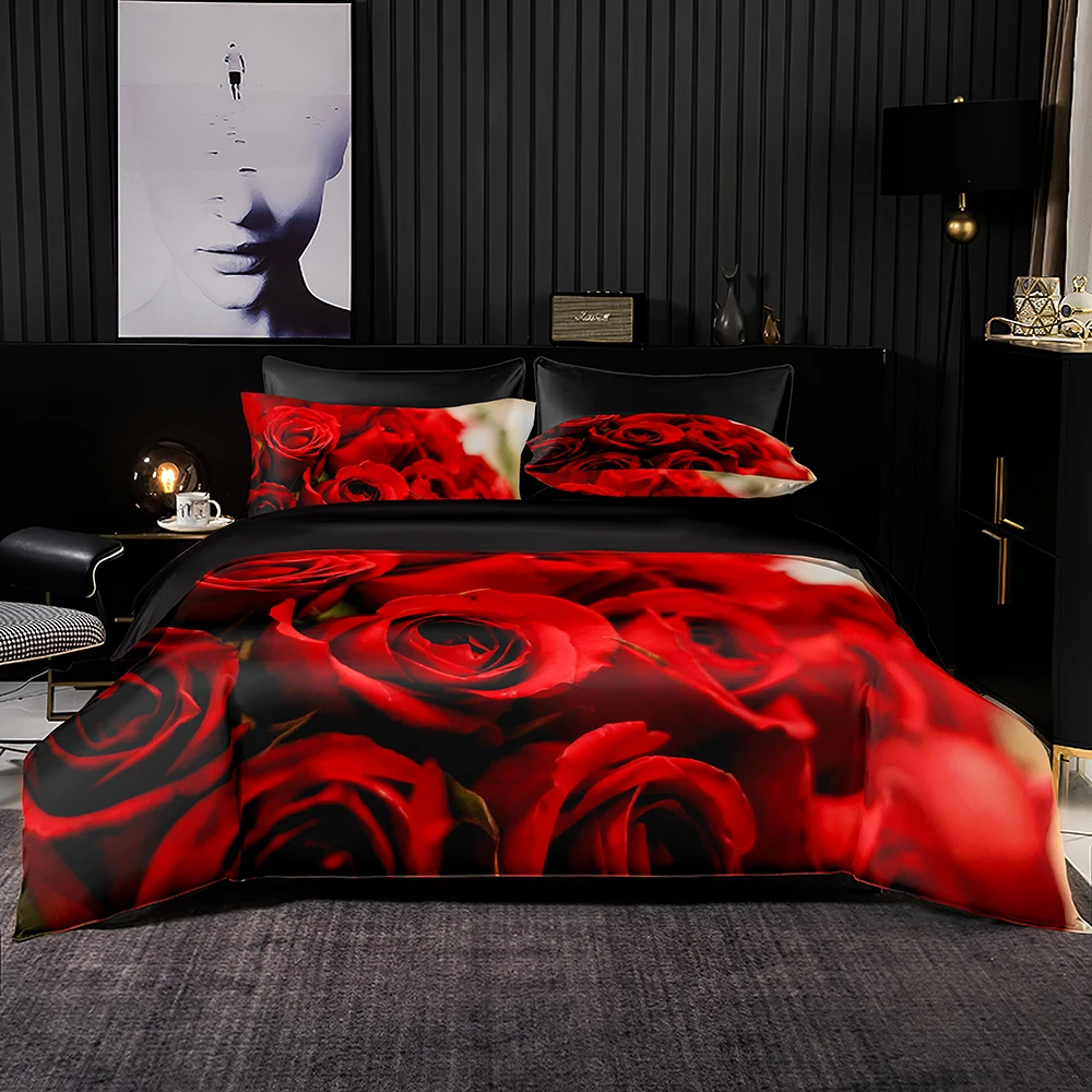 HD Printing Bedding Set Duvet Cover 264x228 with Pillowcase,203x229 Quilt Cover,Super Luxury and Romance Red Bed Set
HD Printing Bedding Set Duvet Cover 264x228 with Pillowcase,203x229 Quilt Cover,Super Luxury and Romance Red Bed Set
