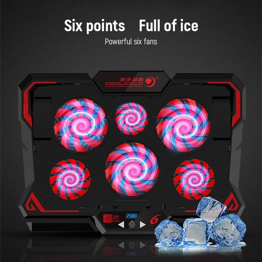 Laptop Cooler For 13-17inch Laptop Stand Cooling Fan Touch Screen Speed Control Cooling Pad With Mute Six Fans And 2 USB Ports
Laptop Cooler For 13-17inch Laptop Stand Cooling Fan Touch Screen Speed Control Cooling Pad With Mute Six Fans And 2 USB Ports