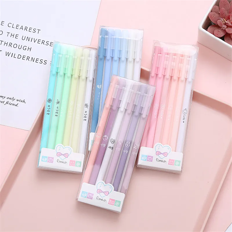 6Pcs/box Morandi Color Gel Pen 0.5mm Refill Ink Writing Pen Set Office Stationery Black Signature Pens School Student Supplies
6Pcs/box Morandi Color Gel Pen 0.5mm Refill Ink Writing Pen Set Office Stationery Black Signature Pens School Student Supplies