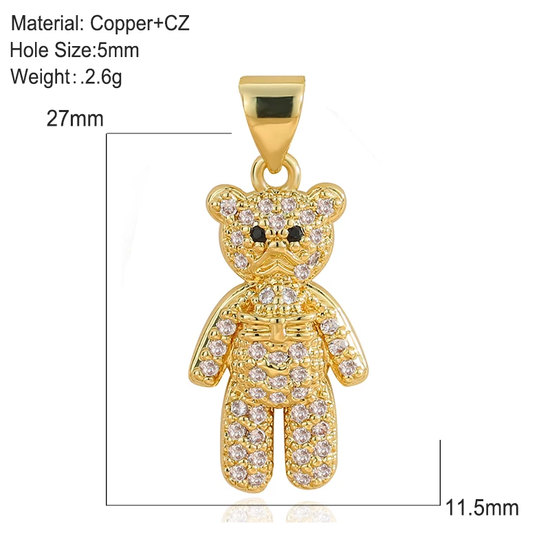 Милый медведь подвеска изготовление ювелирных изделий DIY браслет ожерелье