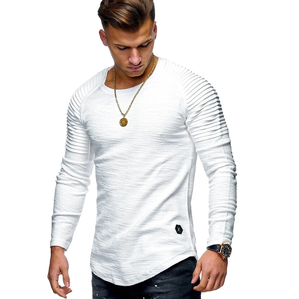 Cotton Men's T-Shirt Long Sleeve Spring Autumn Fashion New Loose Bottomed Shirt Solid Color Top Thin S-XXXL 
Cotton Men's T-Shirt Long Sleeve Spring Autumn Fashion New Loose Bottomed Shirt Solid Color Top Thin S-XXXL