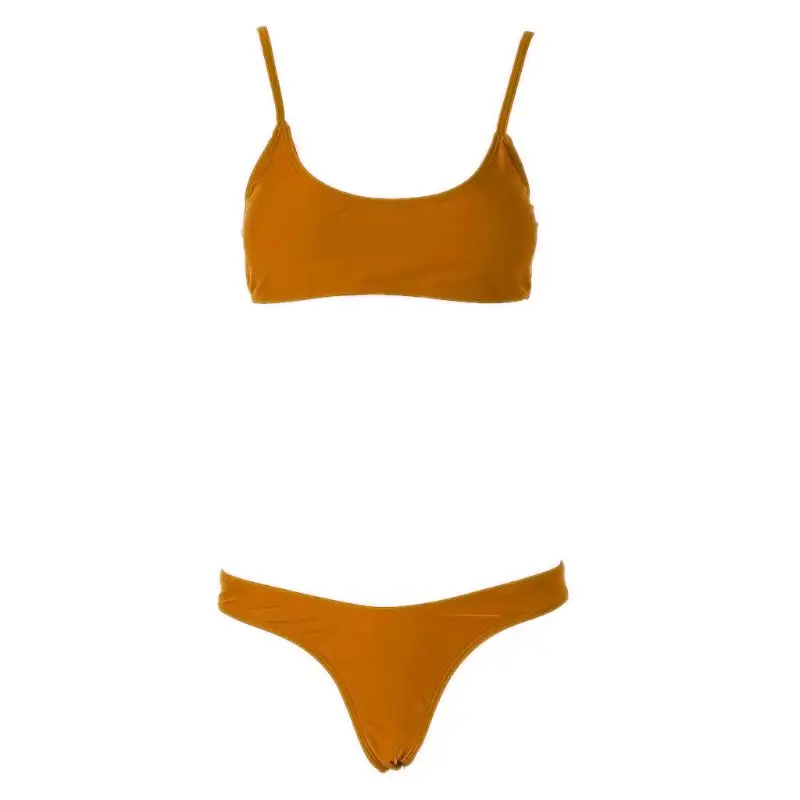 Women Solid Color Padded Bra G-string Thong Bikini Swimwear Two Pieces Swimsuit X3UE
Women Solid Color Padded Bra G-string Thong Bikini Swimwear Two Pieces Swimsuit X3UE