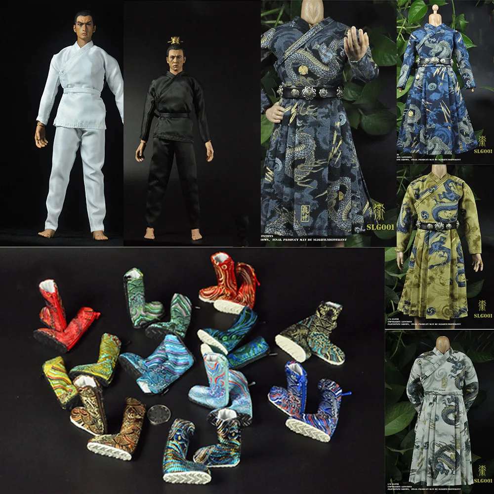 

1/6 Scale Chinese Ming Dynasty Guard Jinyiwei Robe Ancient Soldier Flying Fish Underwear Fabric Boots Accessory for 12'' Body