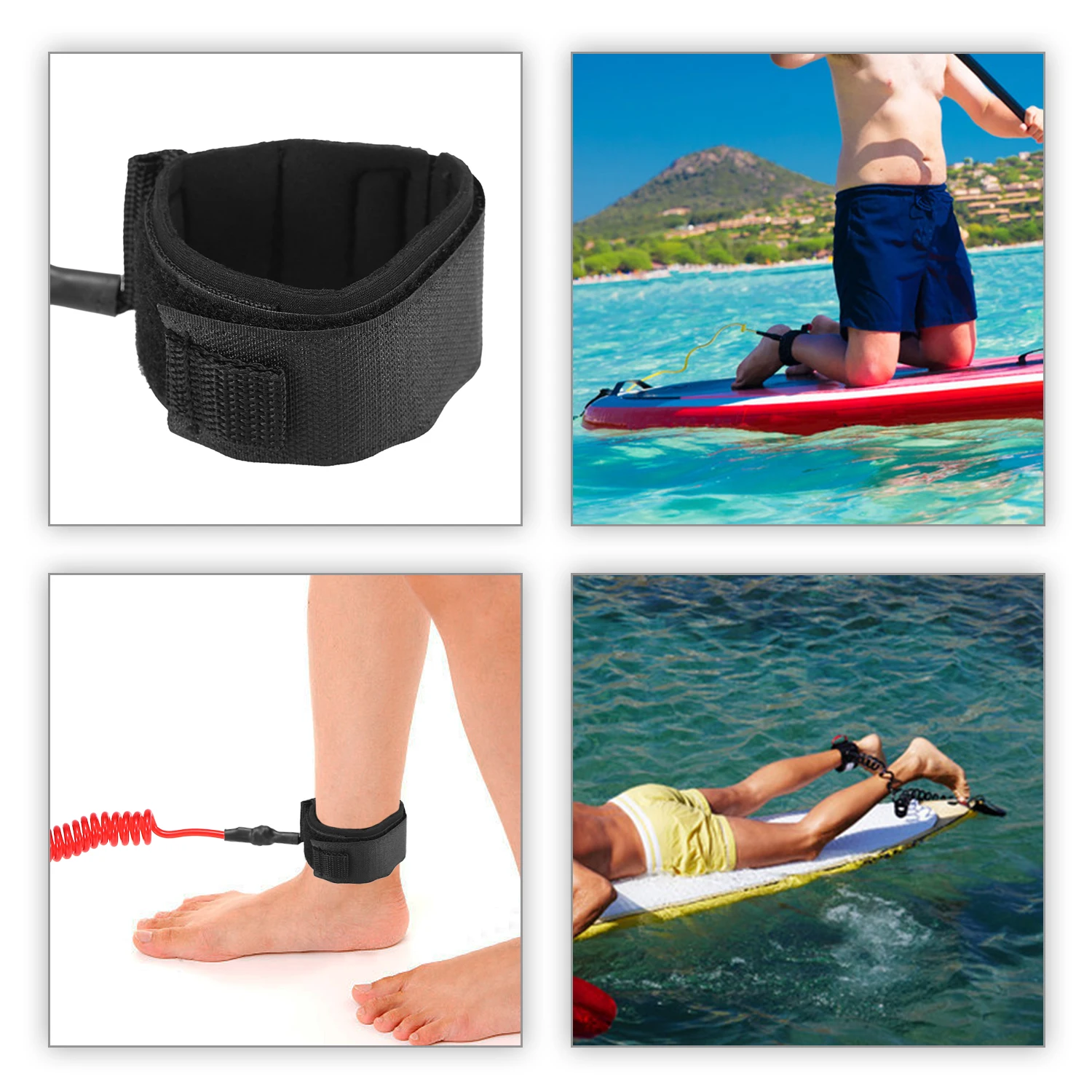 4 Feet Ankle Leash Surfing Elastic Coiled Stand UP Paddle Board Leg Rope Surfboard Ankle Leash Paddle Board Water Sports
4 Feet Ankle Leash Surfing Elastic Coiled Stand UP Paddle Board Leg Rope Surfboard Ankle Leash Paddle Board Water Sports