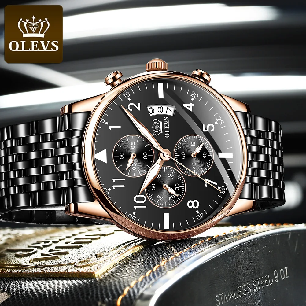 OLEVS Quartz Watch Men 2020 New Fashion Mens Watches Top Brand with Stainless Steel Luxury Sports Chronograph High Quality gifts
OLEVS Quartz Watch Men 2020 New Fashion Mens Watches Top Brand with Stainless Steel Luxury Sports Chronograph High Quality gifts