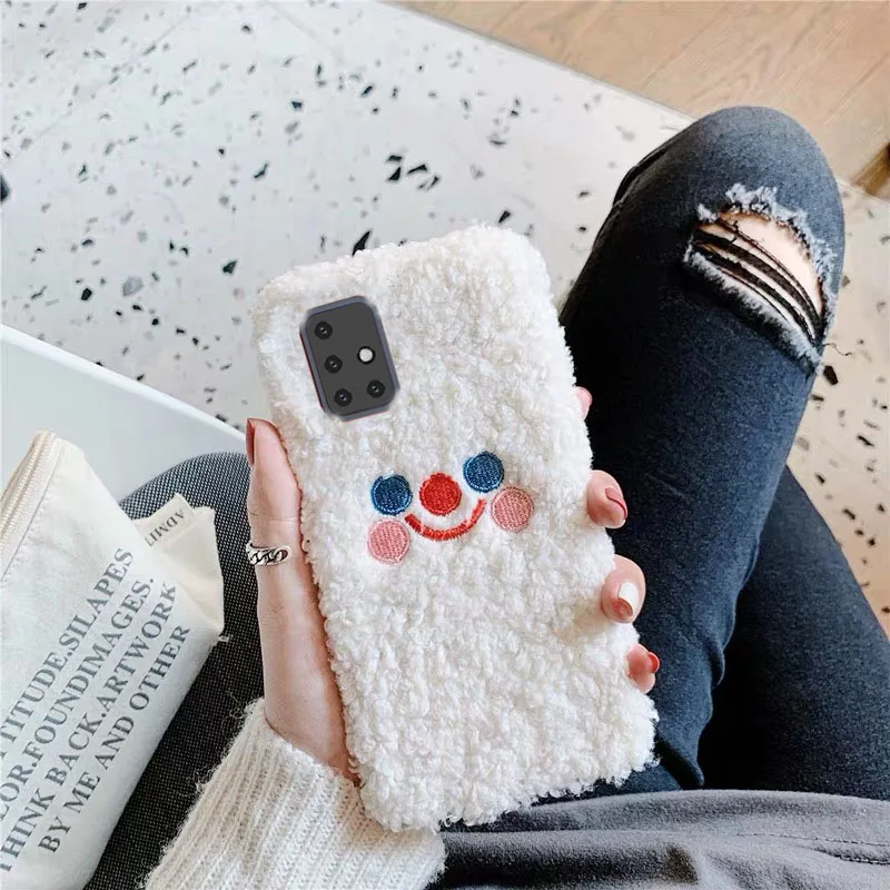 For Samsung Galaxy A02S A42 5G A51 A71 A50 A70 A21S S30 Ultra S20 FE S21 Plus Note 20 Smiley Face Warm Winter Plush Phone Case
For Samsung Galaxy A02S A42 5G A51 A71 A50 A70 A21S S30 Ultra S20 FE S21 Plus Note 20 Smiley Face Warm Winter Plush Phone Case