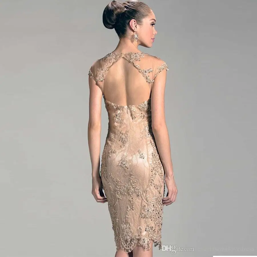 Weddings Evening Party gown Women Sheer Neck Tulle Beaded Open Back Godmother Short lace Mother of the bride Groom Dresses
Weddings Evening Party gown Women Sheer Neck Tulle Beaded Open Back Godmother Short lace Mother of the bride Groom Dresses
