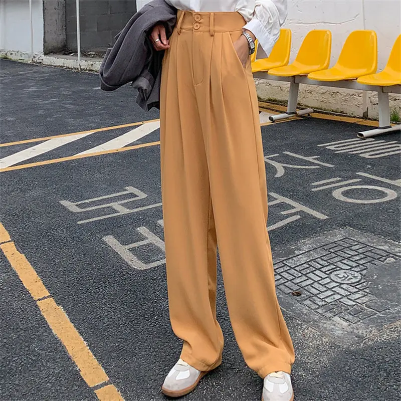HziriP Thin Chic Spring Stylish Solid Wide Leg Pants Plus Size 2021 Korean Women Brief All Match Streetwear Office Lady Trousers
HziriP Thin Chic Spring Stylish Solid Wide Leg Pants Plus Size 2021 Korean Women Brief All Match Streetwear Office Lady Trousers