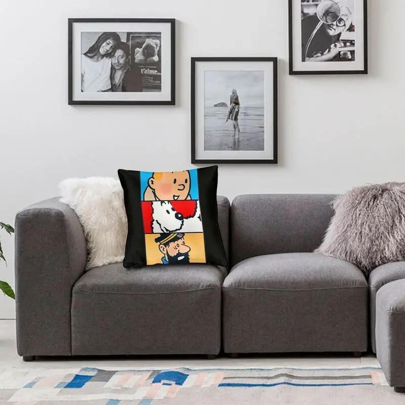 Tintin Milou Haddock The Adventures Of Tintin Cushion Cover 45x45cm Decoration Printing Throw Pillow Case for Living Room
Tintin Milou Haddock The Adventures Of Tintin Cushion Cover 45x45cm Decoration Printing Throw Pillow Case for Living Room
