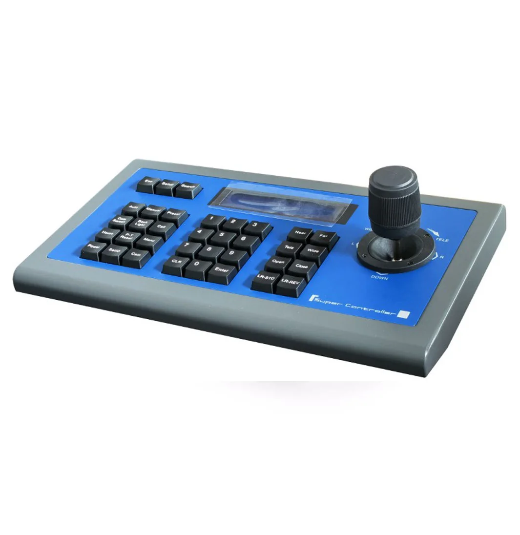 Контроллер PTZ, серийный контроллер джойстик, PELCO-D/P/VISCA PTZ контроллер клавиатуры
Контроллер PTZ, серийный контроллер джойстик, PELCO-D/P/VISCA PTZ контроллер клавиатуры