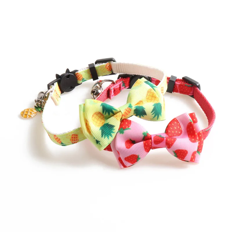 Fruit Pattern Bowknot Cat Collar with Bell Pendant Safety Buckle Puppy Chihuahua Yorkie Necklace Pets Kitten Bowtie Accessories
Fruit Pattern Bowknot Cat Collar with Bell Pendant Safety Buckle Puppy Chihuahua Yorkie Necklace Pets Kitten Bowtie Accessories