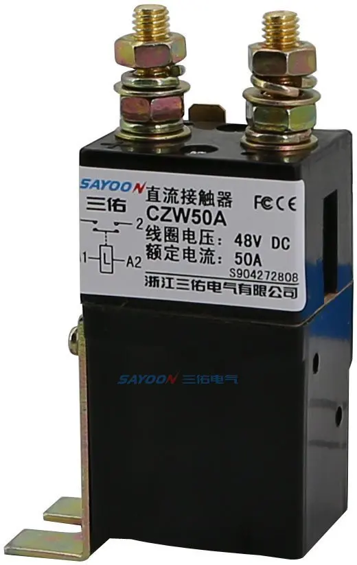 

SW60 50A DC6V 12v 24V 36V 48V 60V 72V 50A contactor used for electric vehicles, engineering machinery and so on.