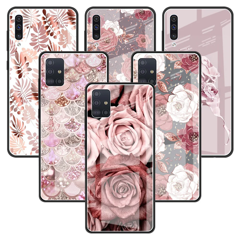 Glass Phone Case For Samsung Galaxy A51 A50 A71 A52 A70 A21s A72 A31 M31 M51 A30 A10 Tempered Back Capa Gold Rose Pink Pattern
Glass Phone Case For Samsung Galaxy A51 A50 A71 A52 A70 A21s A72 A31 M31 M51 A30 A10 Tempered Back Capa Gold Rose Pink Pattern