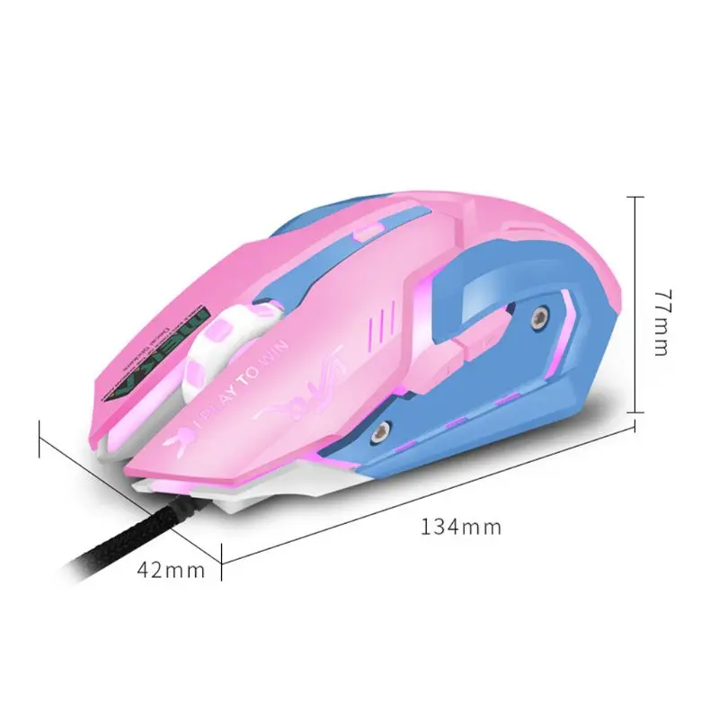 Pink 3200DPI Wired Ergonomic Optical USB Computer Mouse for PC Laptop Notebook
Pink 3200DPI Wired Ergonomic Optical USB Computer Mouse for PC Laptop Notebook