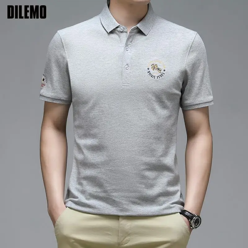 High Quality New Summer Brand Short Sleeve Turn Down Collar Embroidery Shirts For Men Polo Casual Tops Fashions Man Clothing
High Quality New Summer Brand Short Sleeve Turn Down Collar Embroidery Shirts For Men Polo Casual Tops Fashions Man Clothing