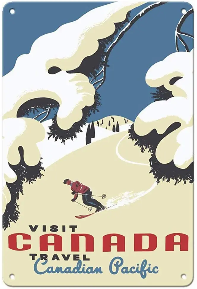 Visit Canada Skiing Tin Sign Decor Vintage Wall Metal Plaques Retro Iron Painting for Cafe Bar Movie Gift Wedding
Visit Canada Skiing Tin Sign Decor Vintage Wall Metal Plaques Retro Iron Painting for Cafe Bar Movie Gift Wedding