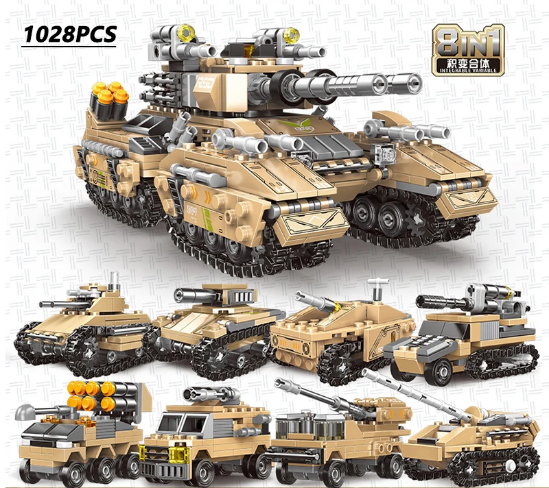 Technic Eight-In-One Single Three-Shaped Tank Model Building Block Form City Truck Puzzle Game Boy Toy Kid Gift New Year Gift
Technic Eight-In-One Single Three-Shaped Tank Model Building Block Form City Truck Puzzle Game Boy Toy Kid Gift New Year Gift